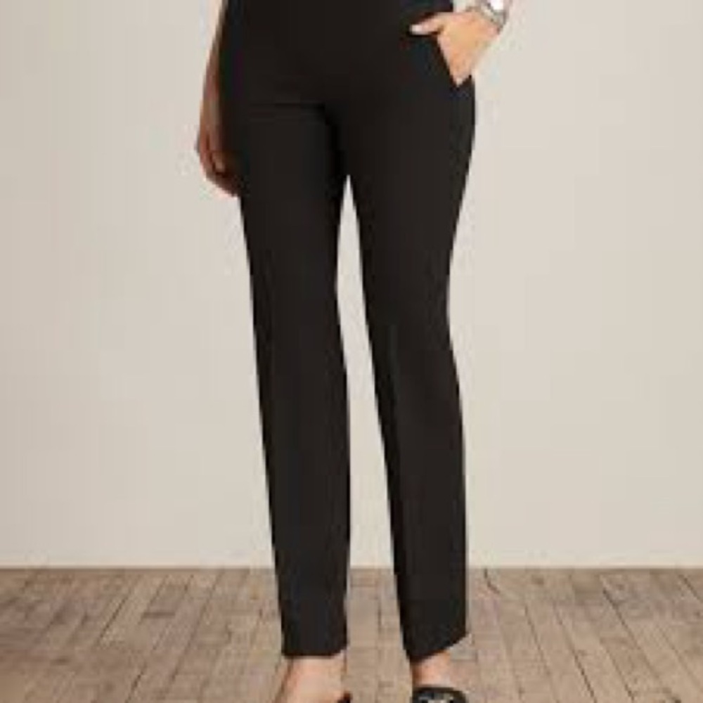 Anne Klein Classic Black Straight Leg Pants